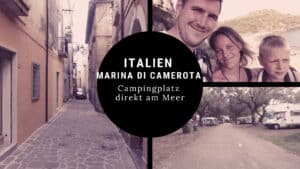 Campingplatz in Marina di Camerota in Italien direkt am Meer mit Stellplätzen unter Olivenbäumen