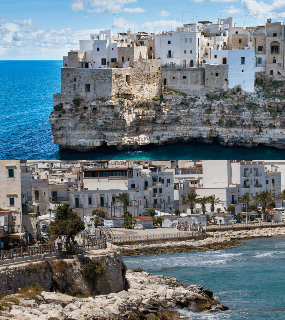 Camping am Gargano – unsere Erfahrungen Italien vieste sehenswuerdigkeiten sueditalien Stadtansicht von vieste. Eine Stadt in Süditalien