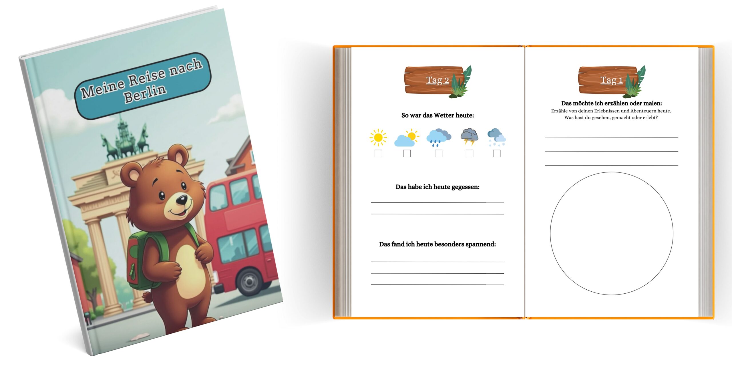 Berliner Reisetagebuch für Kinder – Meine Reise nach Berlin