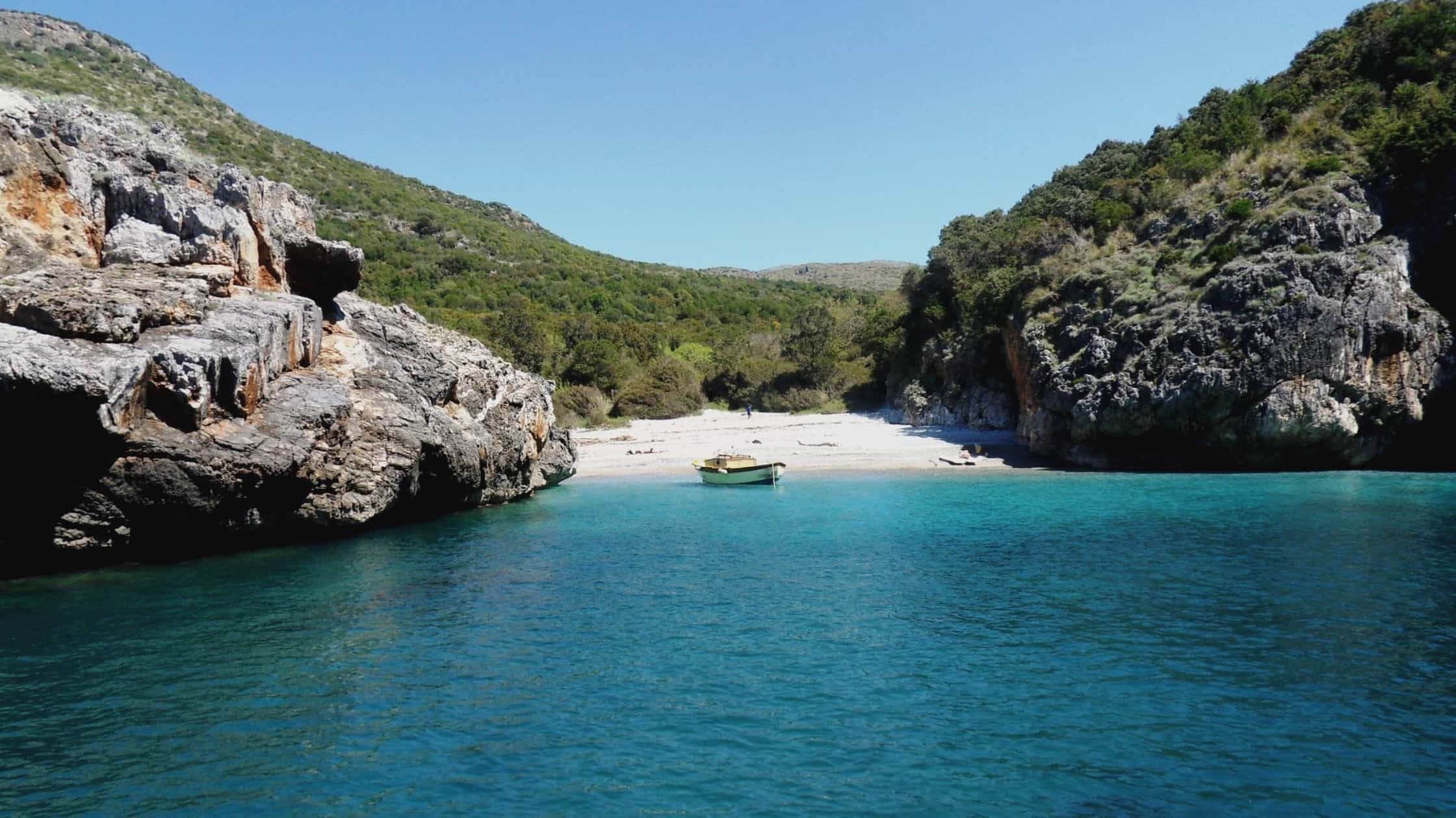 Cala Fortuna Bucht auf der Wanderung zur Cala Bianca
