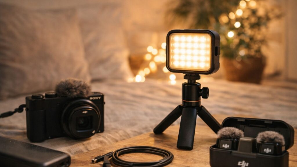 Licht für Reisen – mobiles LED Licht für bessere Videoqualität bei schlechten Lichtverhältnissen