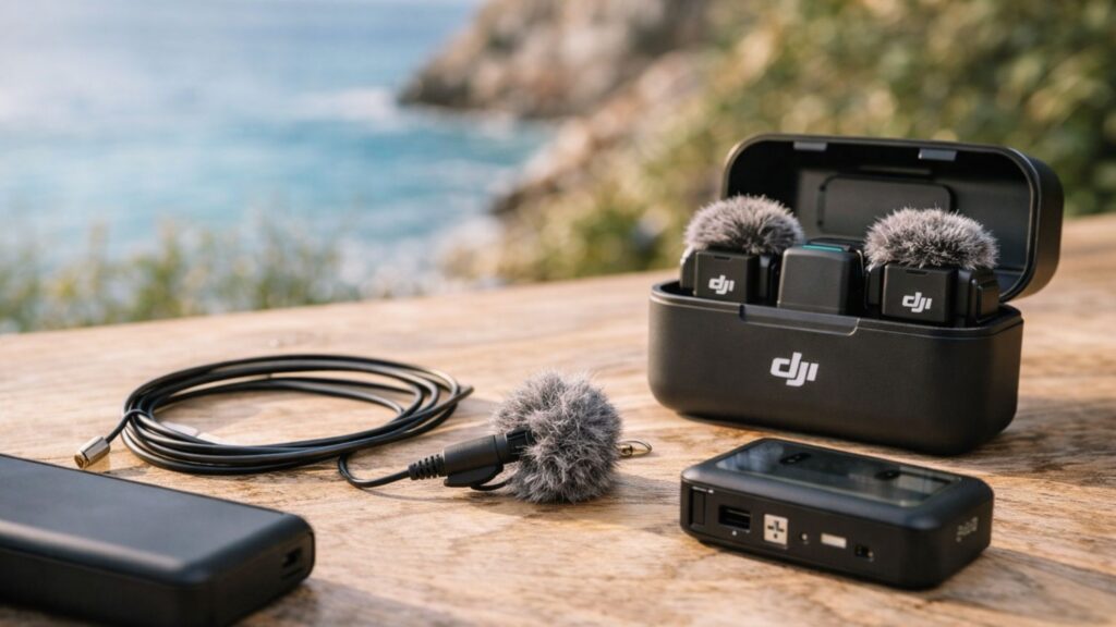 Mikrofon für Reisen – kompaktes Funkmikrofon für klare Audioaufnahmen unterwegs