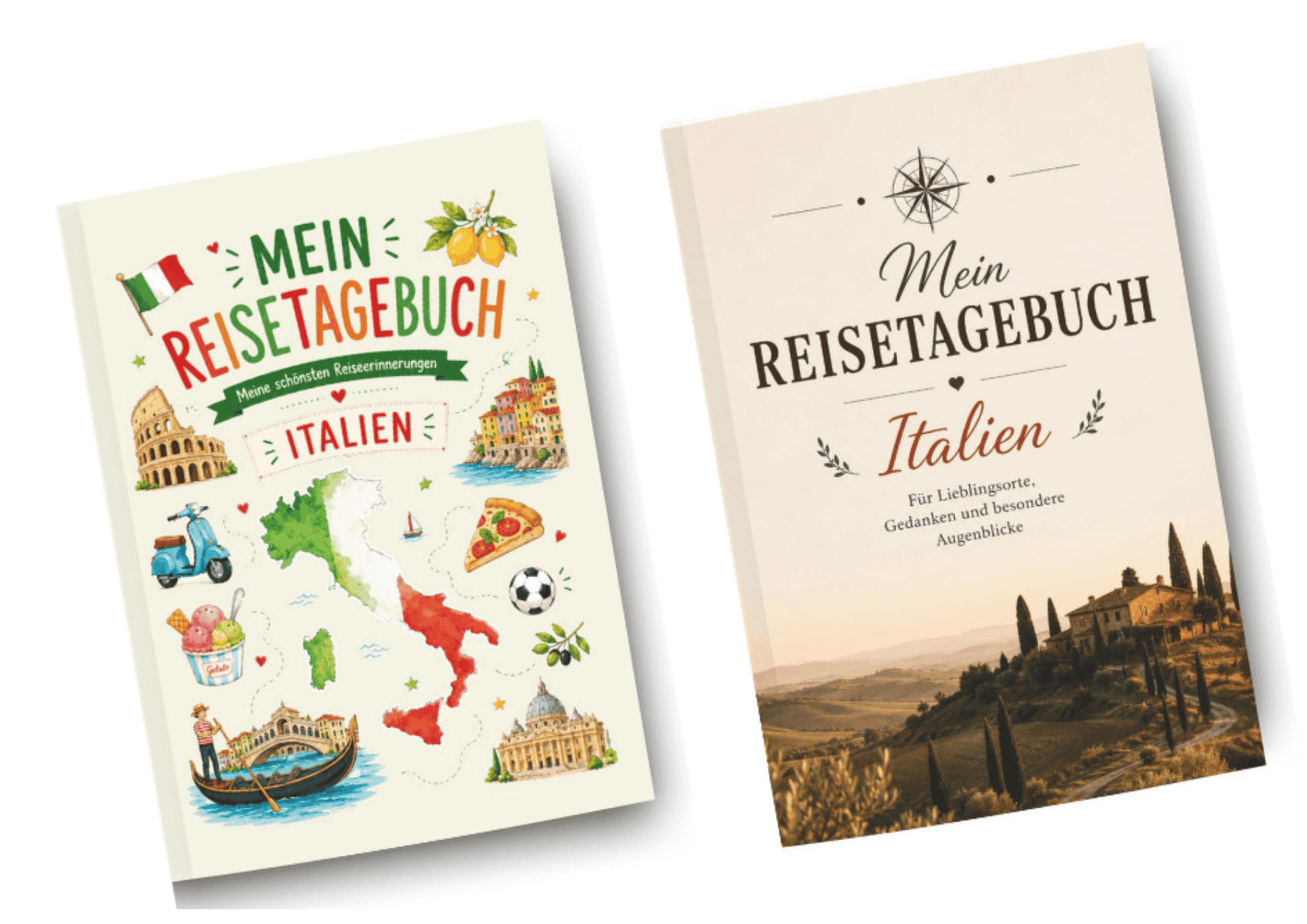 Reisetagebuch Italien für Kinder und Erwachsene als Taschenbuch