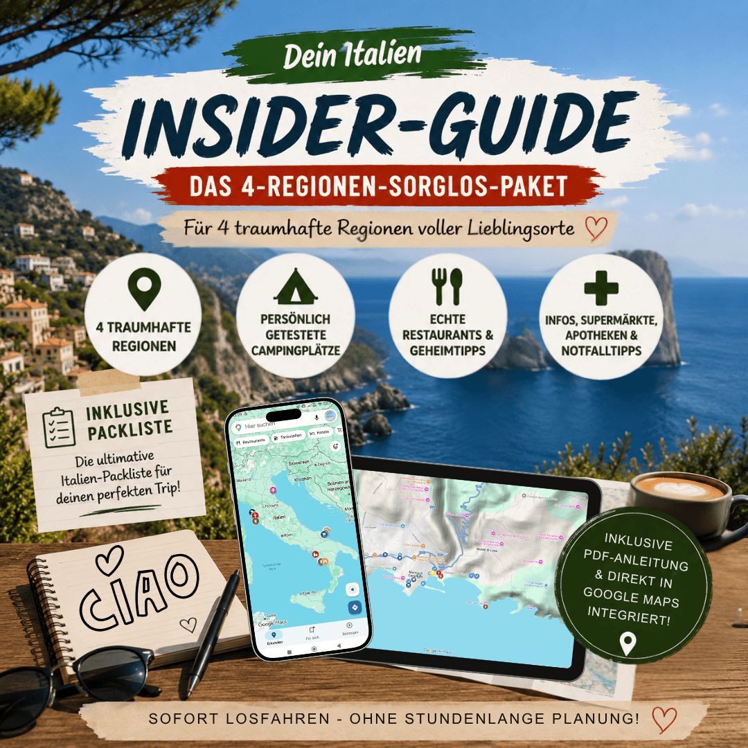 Italien Insider-Guide: Das 4-Regionen-Sorglos-Paket Italien Geheimtipps Karte1 Italien guide
