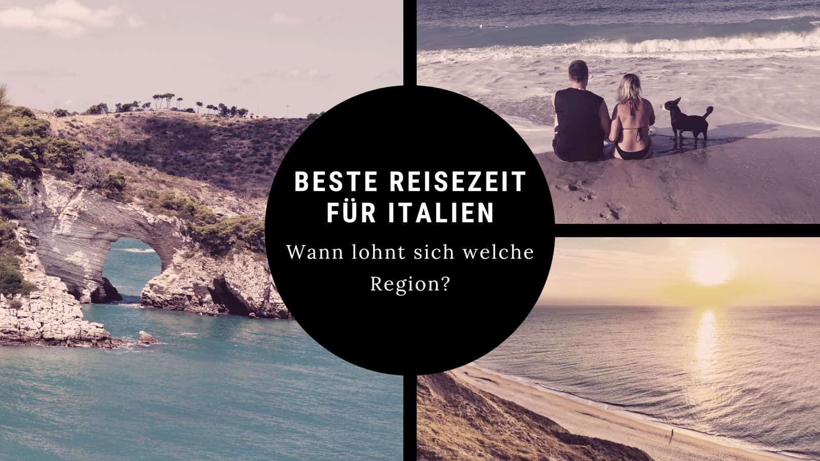 Schöne Strände und Landschaften in Italien