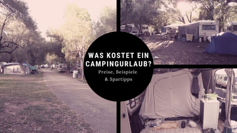 was kostet ein Campingurlaub? - Campingplatz mit Wohnmobilen und Zelten