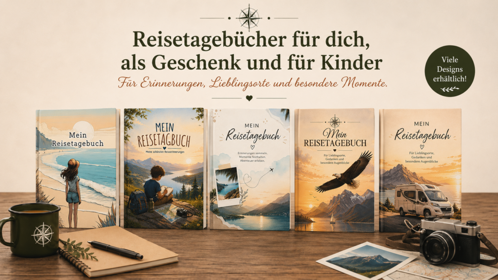 Reisetagebücher für Erinnerungen und Geschenke